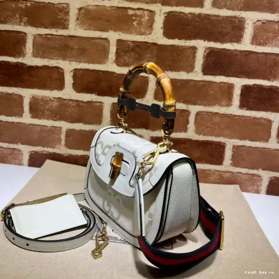 First bag ru bag with Bamboo handle Small top Gucci 0616